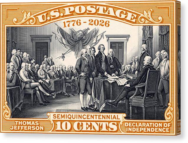 Declaration of Independence 10c - Canvas Print