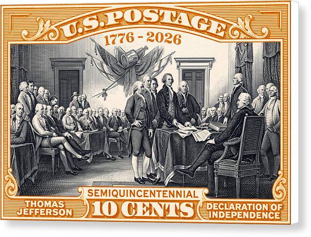 Declaration of Independence 10c - Canvas Print