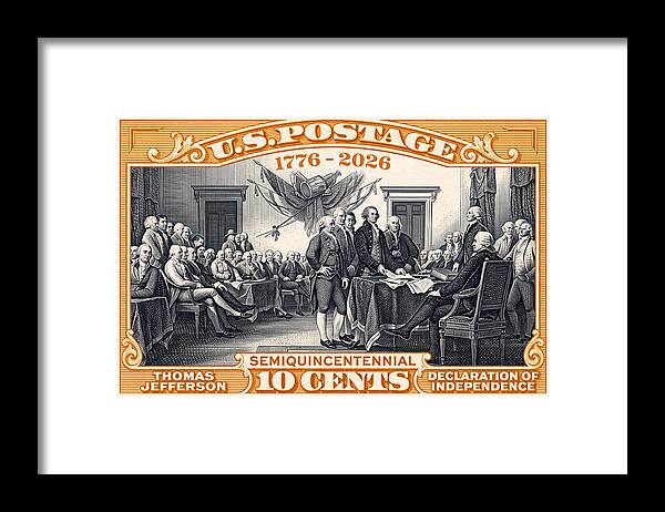 Declaration of Independence 10c - Framed Print