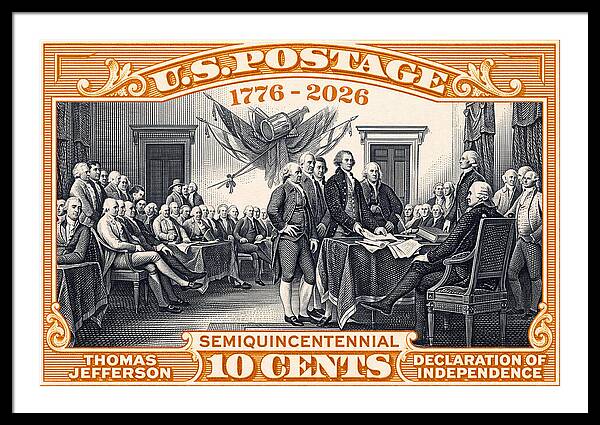 Declaration of Independence 10c - Framed Print