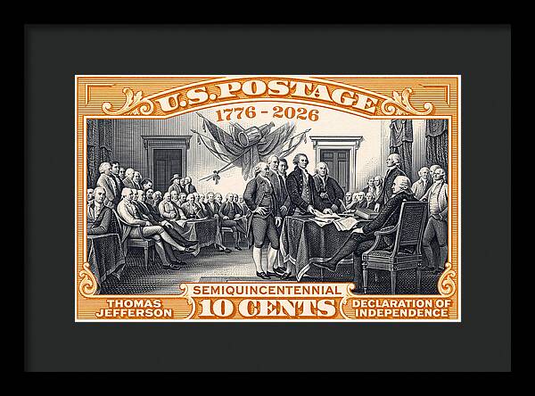 Declaration of Independence 10c - Framed Print