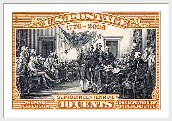 Declaration of Independence 10c - Framed Print