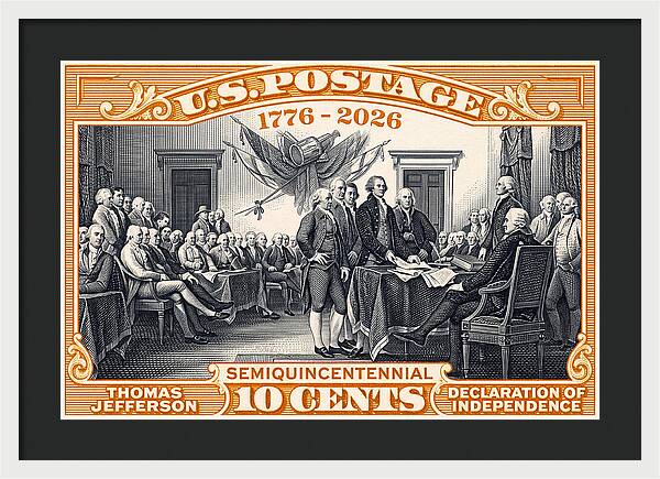 Declaration of Independence 10c - Framed Print