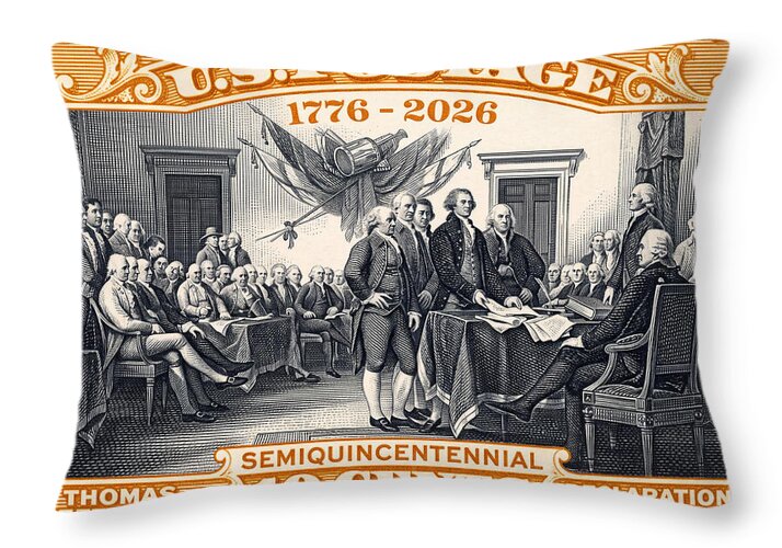 Declaration of Independence 10c - Throw Pillow