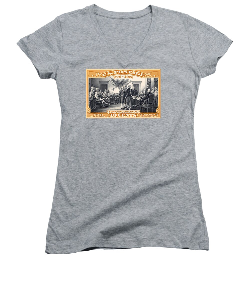 Declaration of Independence 10c - Women's V-Neck