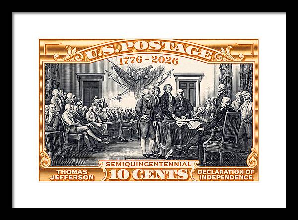 Declaration of Independence 10c - Framed Print