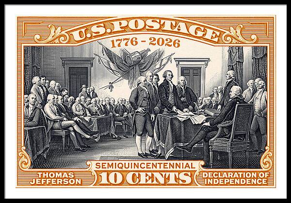 Declaration of Independence 10c - Framed Print