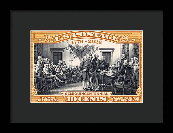 Declaration of Independence 10c - Framed Print