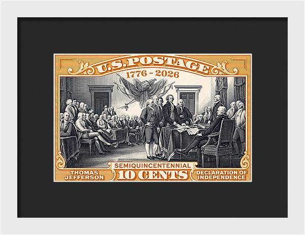 Declaration of Independence 10c - Framed Print