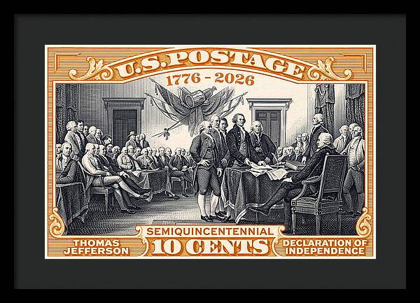 Declaration of Independence 10c - Framed Print