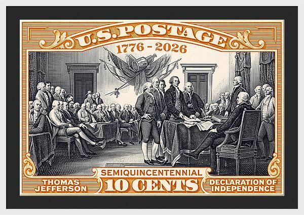 Declaration of Independence 10c - Framed Print