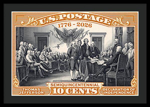 Declaration of Independence 10c - Framed Print