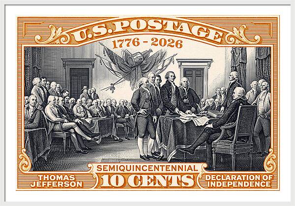 Declaration of Independence 10c - Framed Print