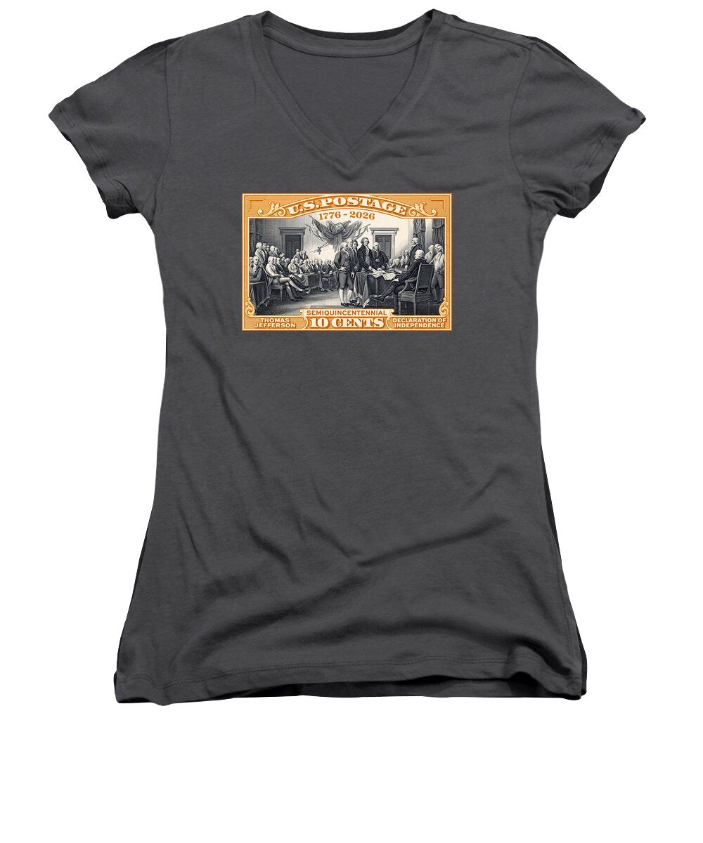 Declaration of Independence 10c - Women's V-Neck
