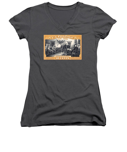 Declaration of Independence 10c - Women's V-Neck