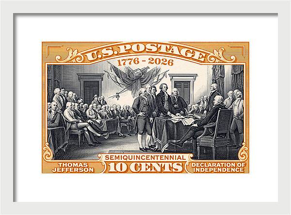 Declaration of Independence 10c - Framed Print