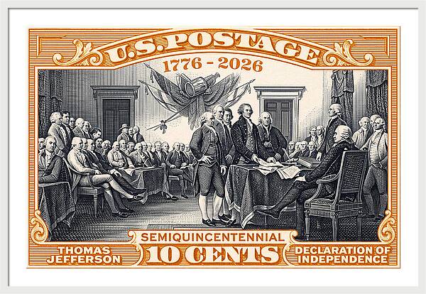 Declaration of Independence 10c - Framed Print