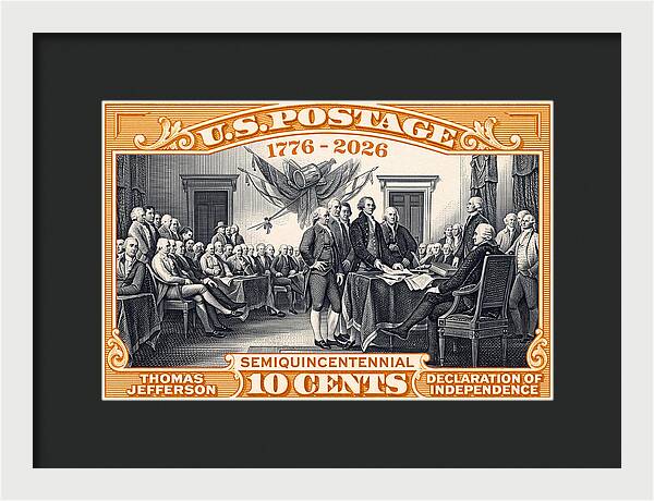 Declaration of Independence 10c - Framed Print