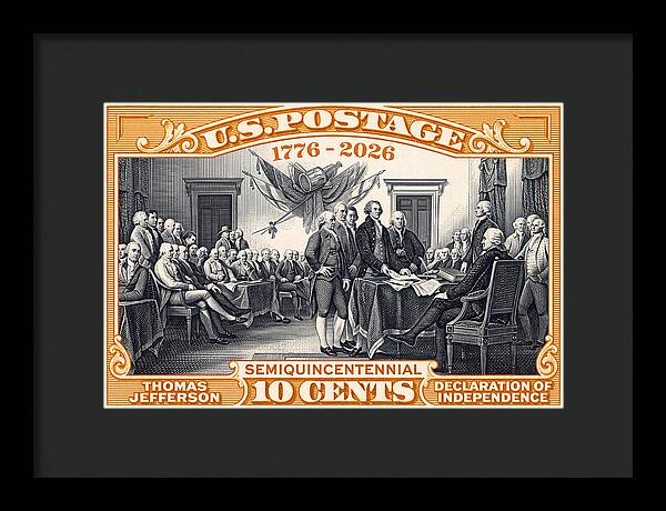 Declaration of Independence 10c - Framed Print