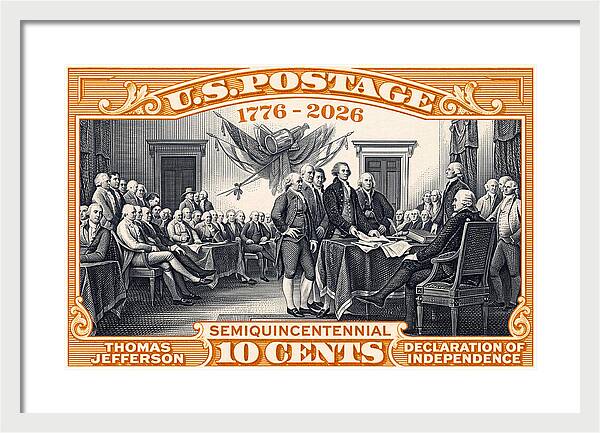 Declaration of Independence 10c - Framed Print