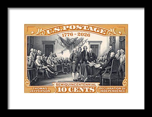 Declaration of Independence 10c - Framed Print