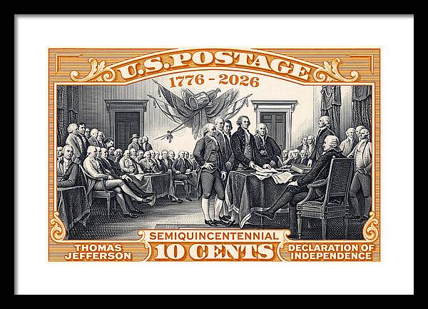 Declaration of Independence 10c - Framed Print