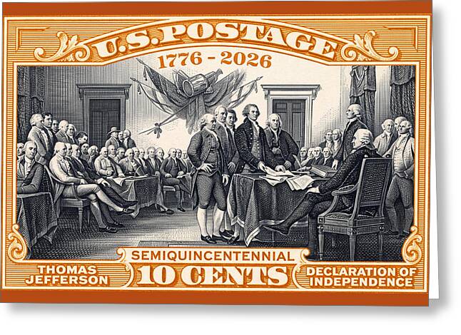 Declaration of Independence 10c - Greeting Card