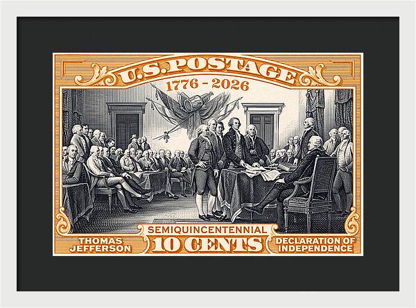 Declaration of Independence 10c - Framed Print