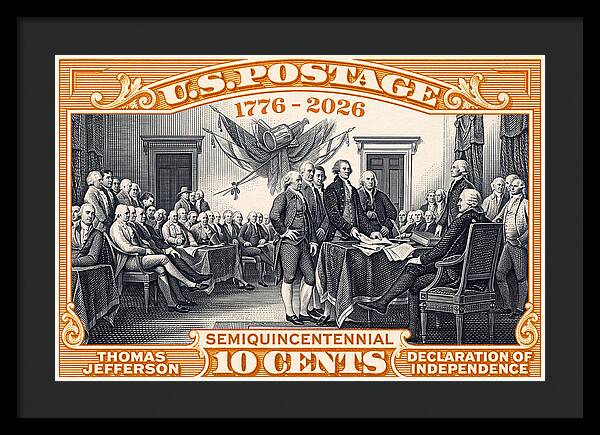 Declaration of Independence 10c - Framed Print