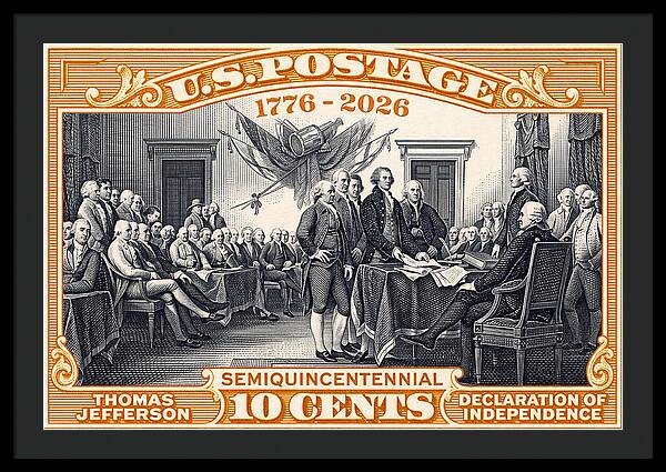 Declaration of Independence 10c - Framed Print
