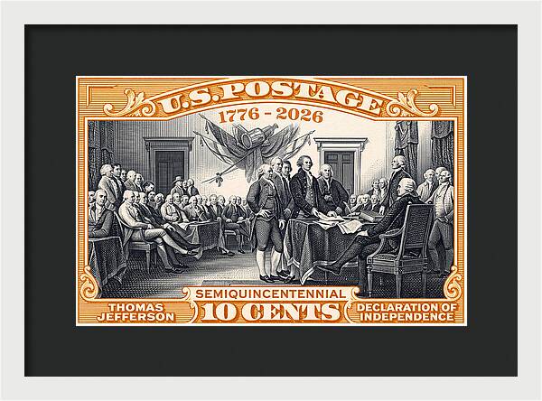 Declaration of Independence 10c - Framed Print