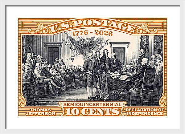 Declaration of Independence 10c - Framed Print