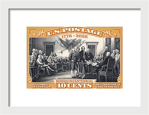 Declaration of Independence 10c - Framed Print