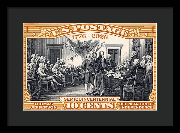 Declaration of Independence 10c - Framed Print