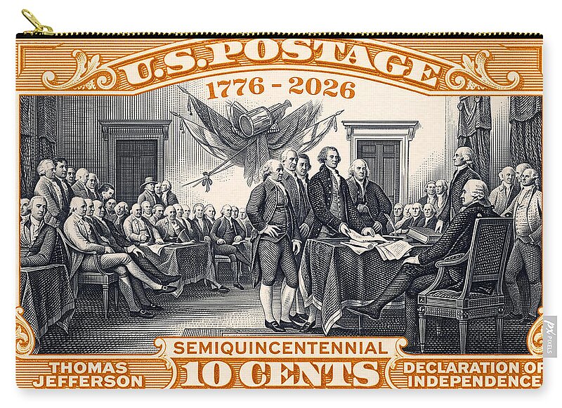 Declaration of Independence 10c - Zip Pouch