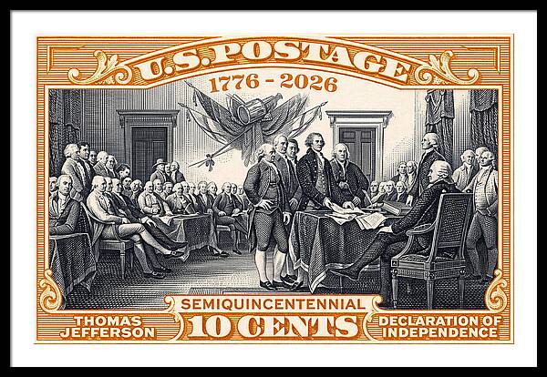 Declaration of Independence 10c - Framed Print