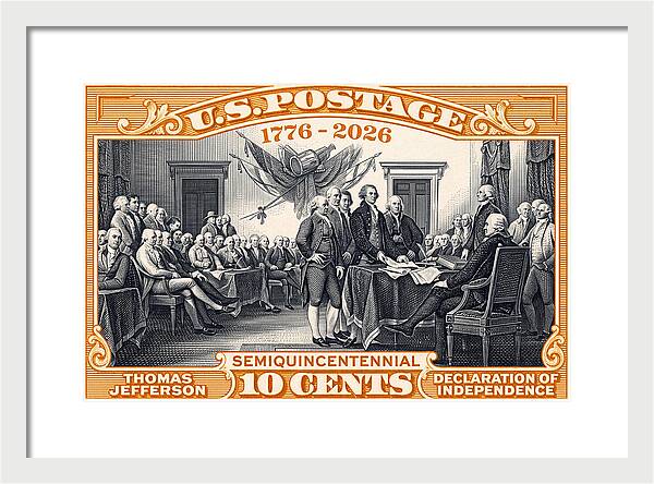 Declaration of Independence 10c - Framed Print