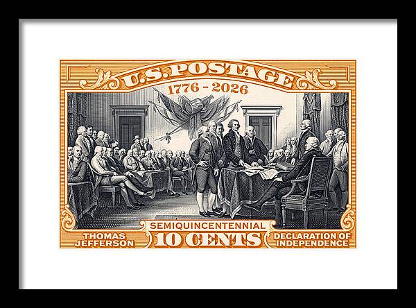Declaration of Independence 10c - Framed Print