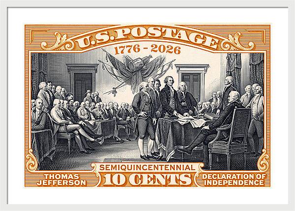 Declaration of Independence 10c - Framed Print