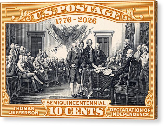 Declaration of Independence 10c - Acrylic Print