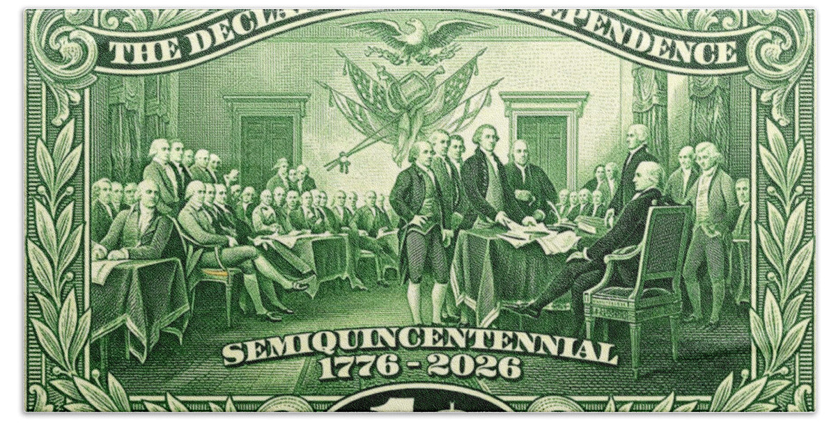 Declaration of Independence 1c - Bath Towel