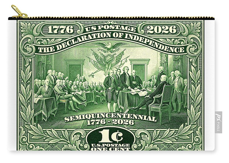 Declaration of Independence 1c - Zip Pouch