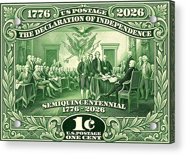 Declaration of Independence 1c - Acrylic Print