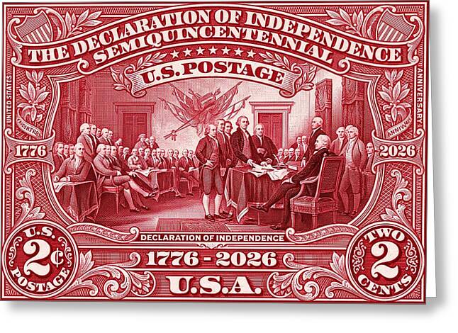 Declaration of Independence 2c - Greeting Card