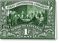 First Continental Congress 1c - Greeting Card