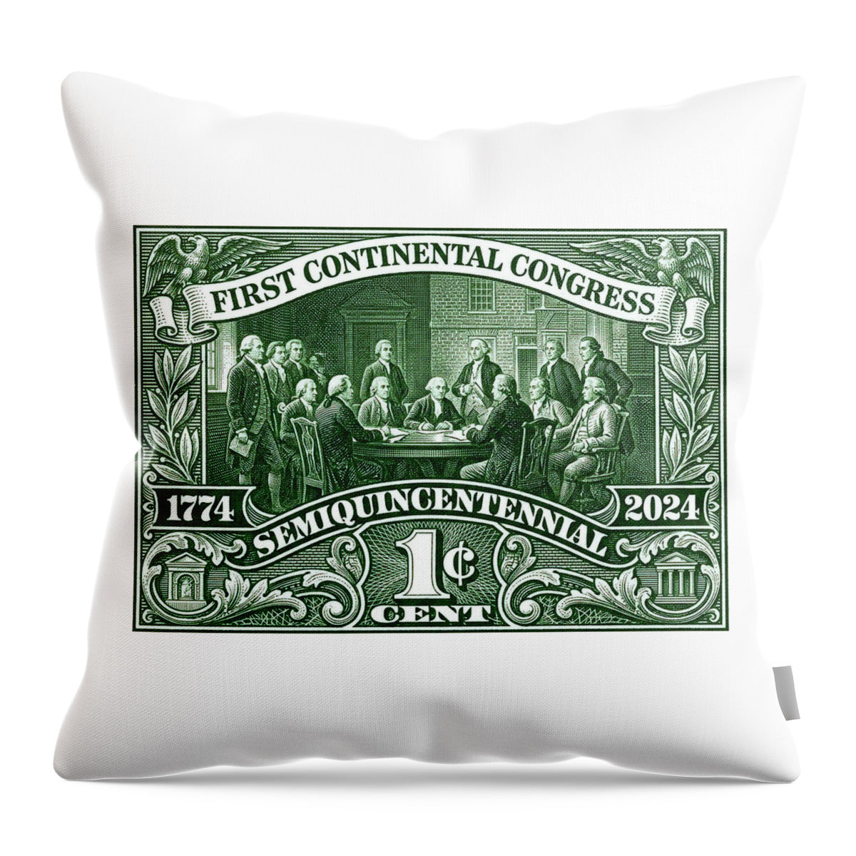 First Continental Congress 1c - Throw Pillow