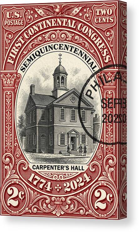 First Continental Congress 2c - Canvas Print