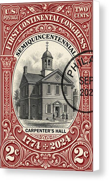 First Continental Congress 2c - Canvas Print