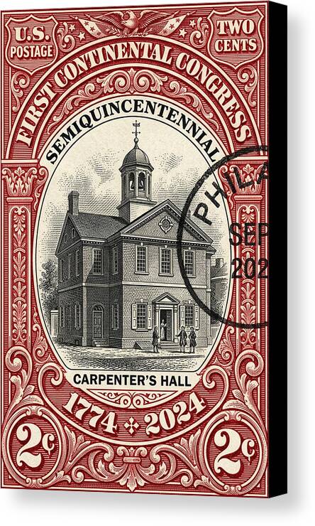 First Continental Congress 2c - Canvas Print