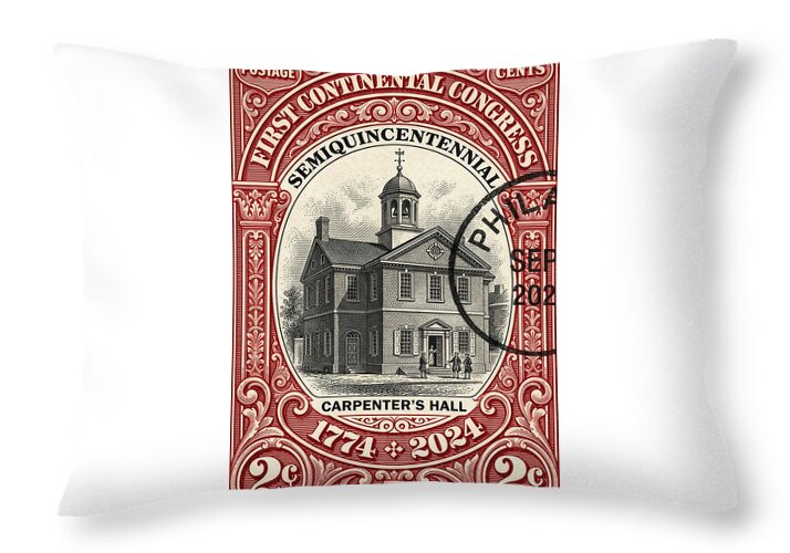 First Continental Congress 2c - Throw Pillow